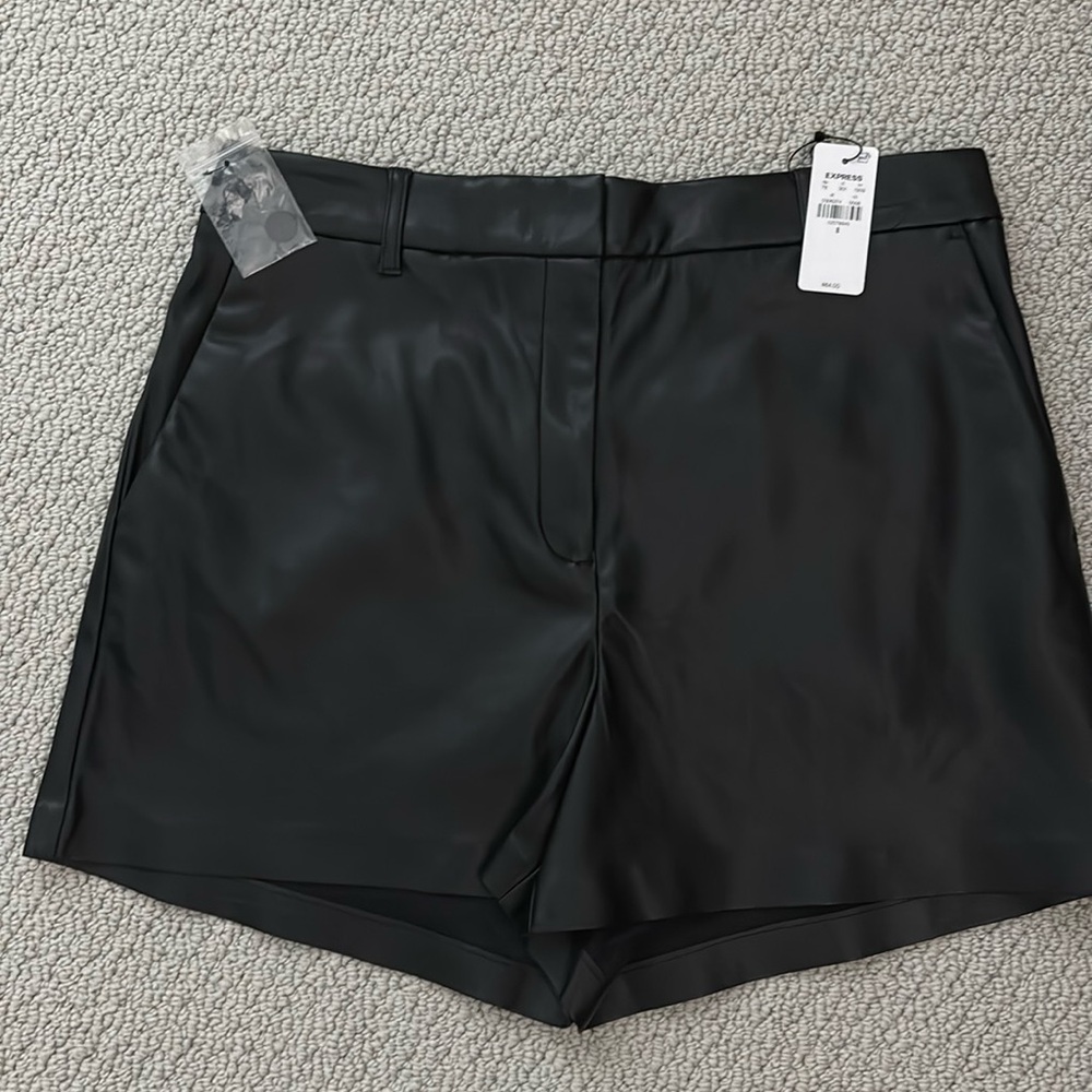 Express vegan leather shorts